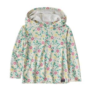 Patagonia Kids Floral Hoodie - Pink, Yellow, Green
